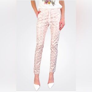 Flog Shely Drawstring Pants in Rose Python